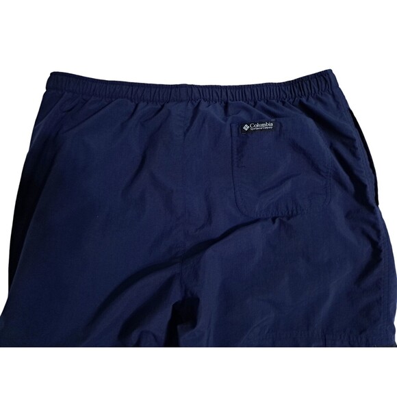 Vintage Columbia Rain Cargo Pants Men’s Large Blue Pullover Nylon Waterproof - Picture 8 of 12